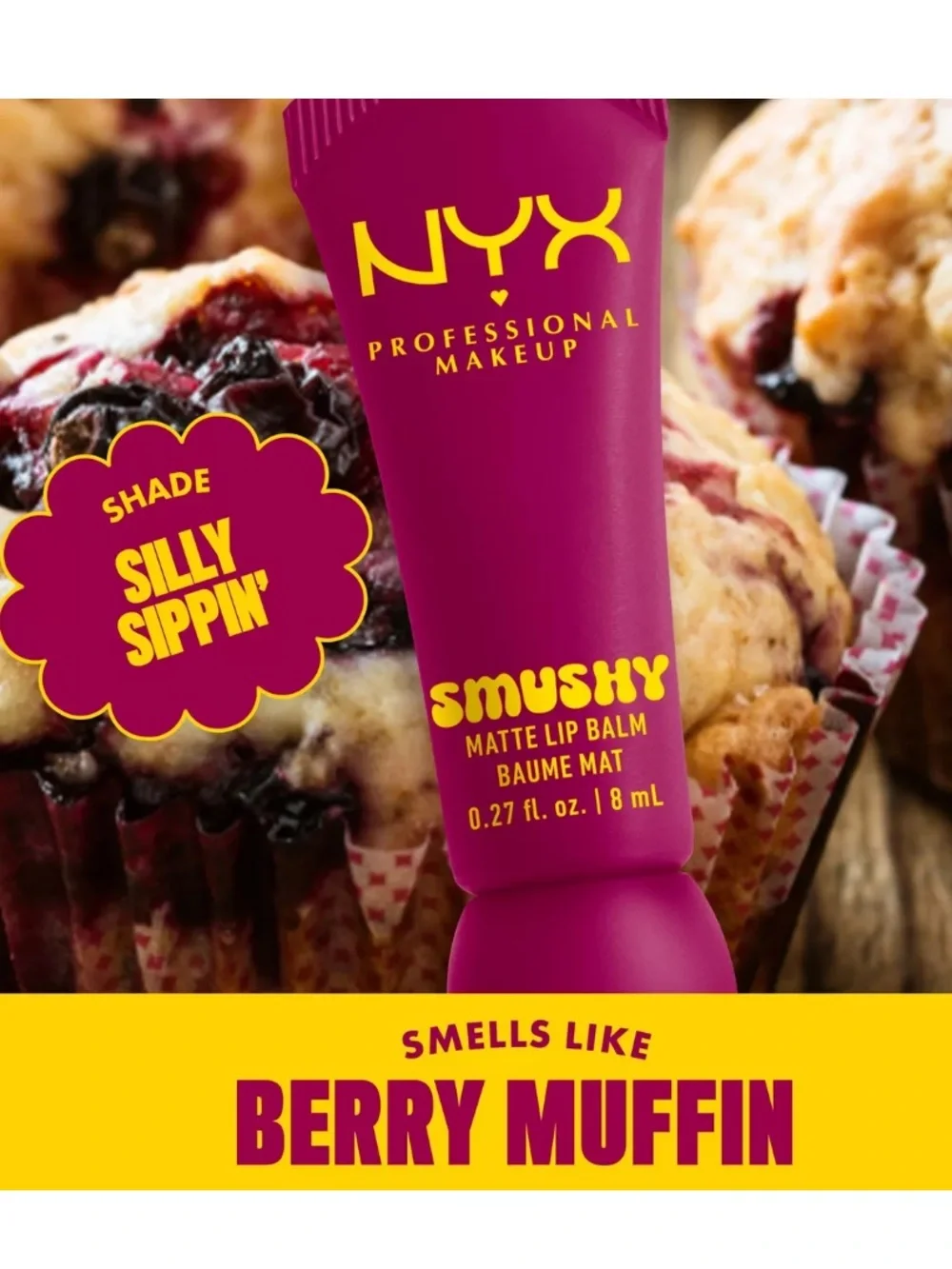 NYX Smushy Matte Lip Balm Trio in Silly Sippin’ & Snuggle SZN 8ml X 3 BRAND NEW